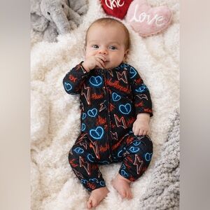 Dream Big Little Co Heartbreaker Dream Bamboo Romper Pajama NWT